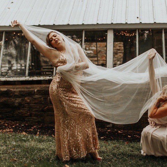 Gold Sequin Wedding Dress